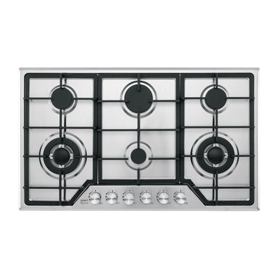 Parrilla gas empotrable 90cm, 6 quem, acero inox, Riviera