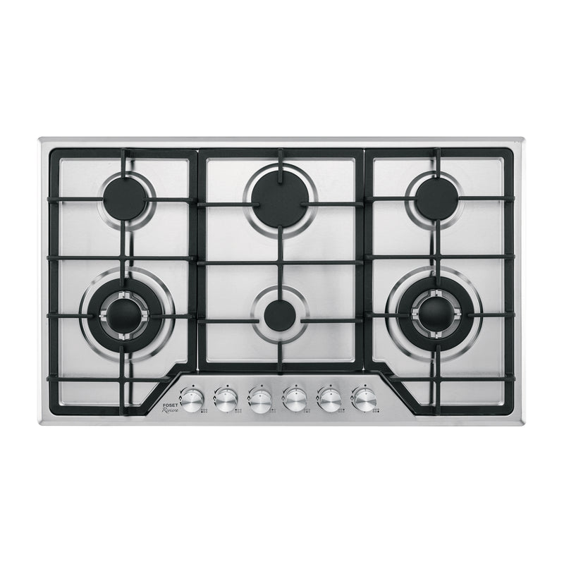 Parrilla gas empotrable 90cm, 6 quem, acero inox, Riviera