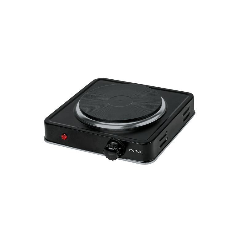 Parrilla eléctrica quemador tipo disco, negra, Volteck