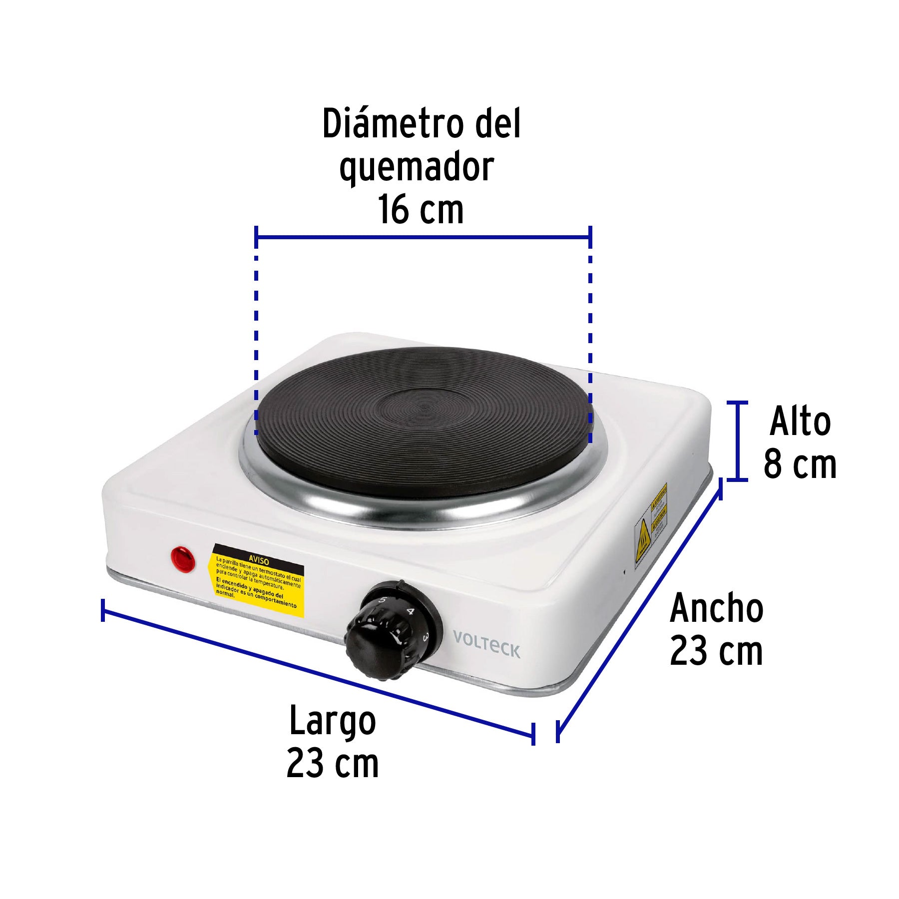 Parrilla eléctrica de disco individual