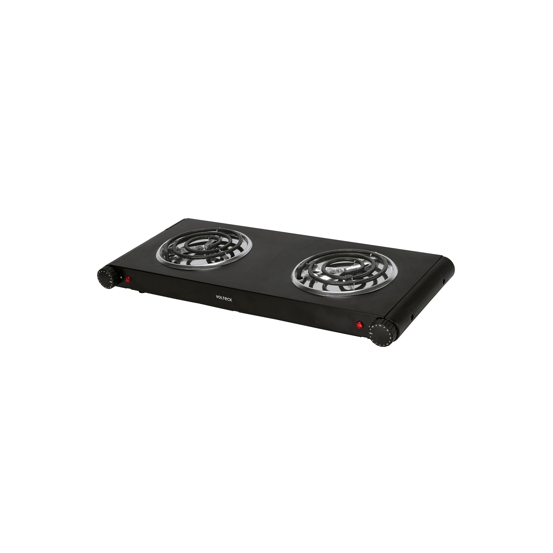 Parrilla eléctrica de doble resistencia, negra, Volteck