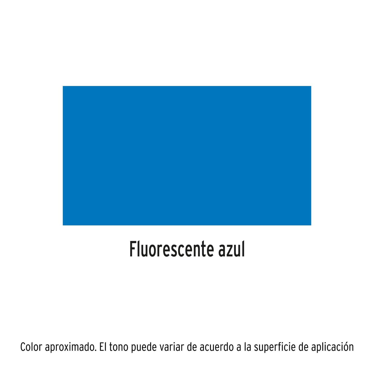 Pintura (Esmalte acrílico) en aerosol, fluorescente, azul