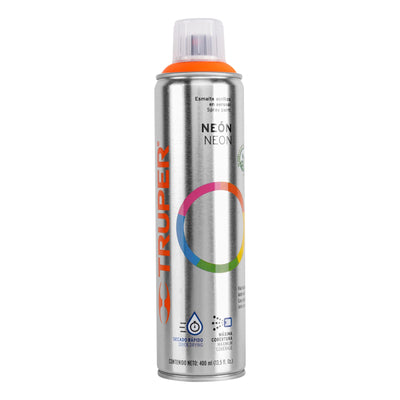Pintura (Esmalte acrílico) en aerosol, fluorescente, naranja