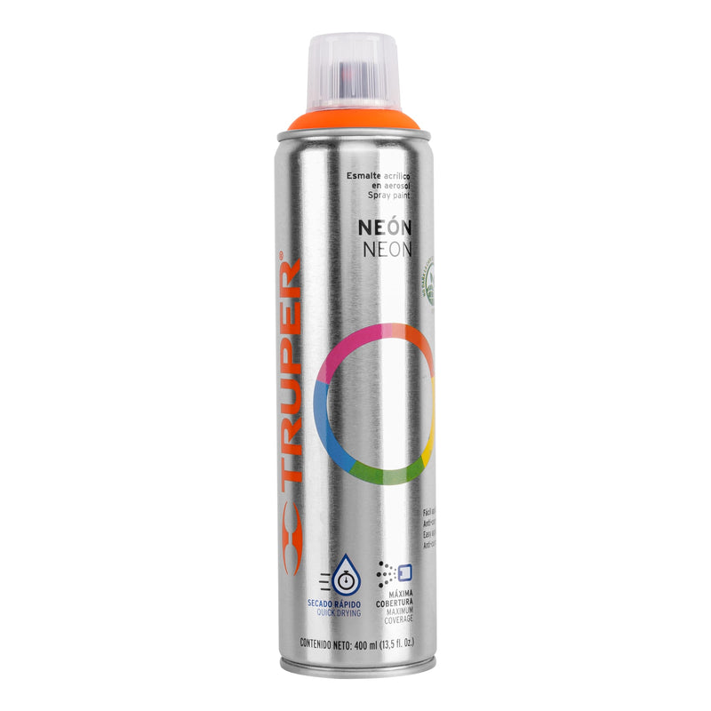 Pintura (Esmalte acrílico) en aerosol, fluorescente, naranja