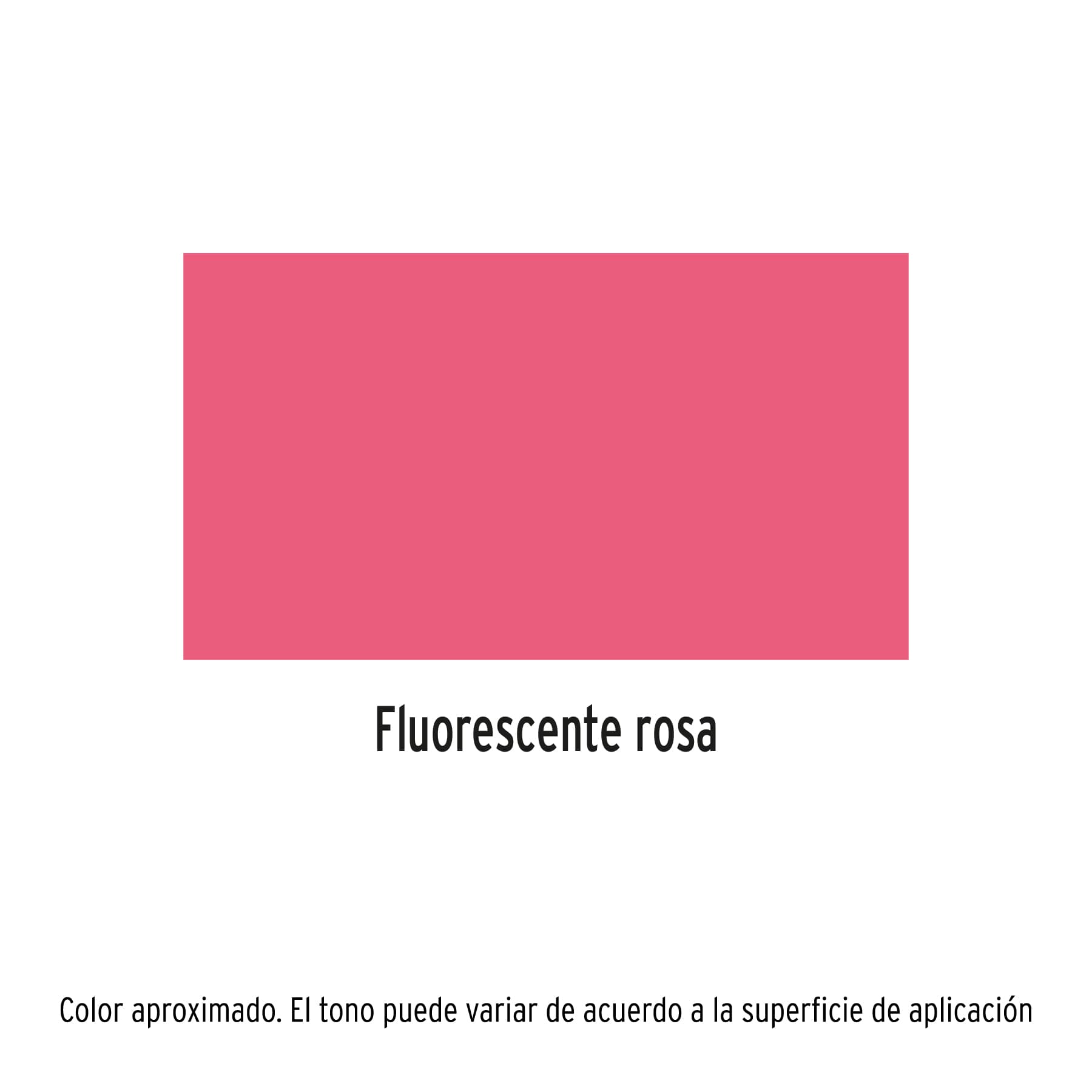 Pintura (Esmalte acrílico) en aerosol, fluorescente, rosa