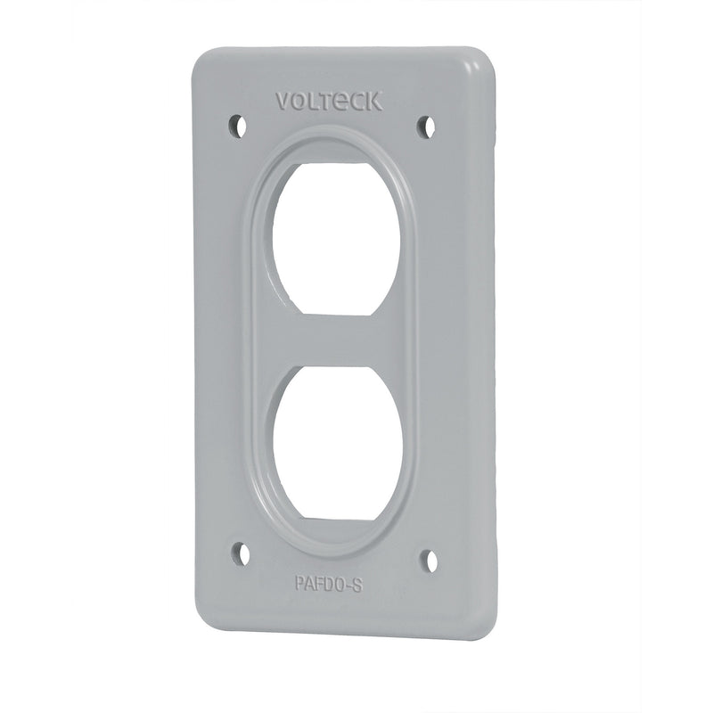 Placa de acero, FS, doble, de sobreponer, Volteck