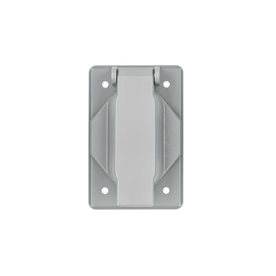 Placa tipo FS con cubierta, sencilla, sobreponer, Volteck