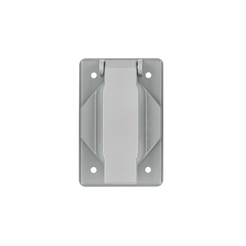 Placa tipo FS con cubierta, sencilla, sobreponer, Volteck