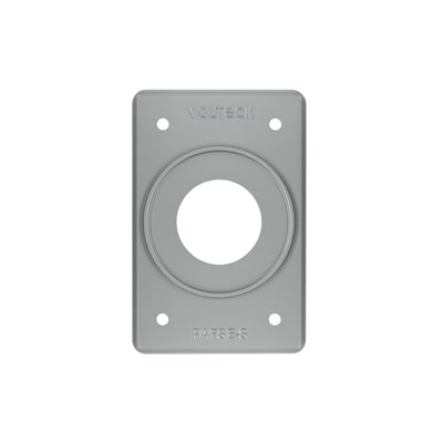 Placa tipo FS, sencilla, de sobreponer, Volteck