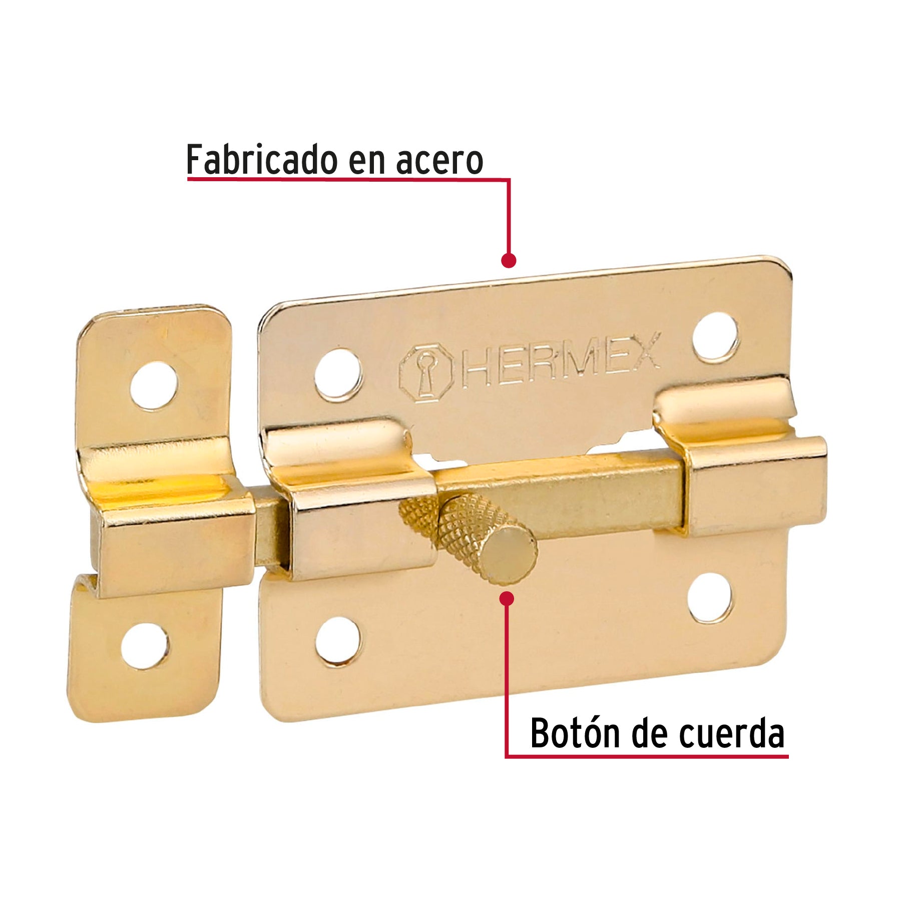 Pasador de latón, 2"