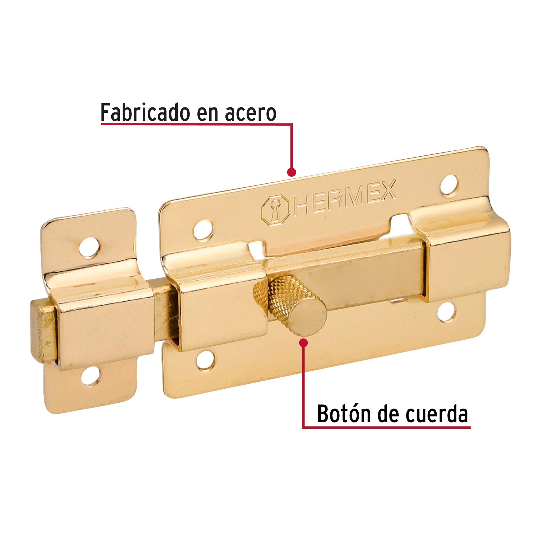 Pasador de latón, 3"