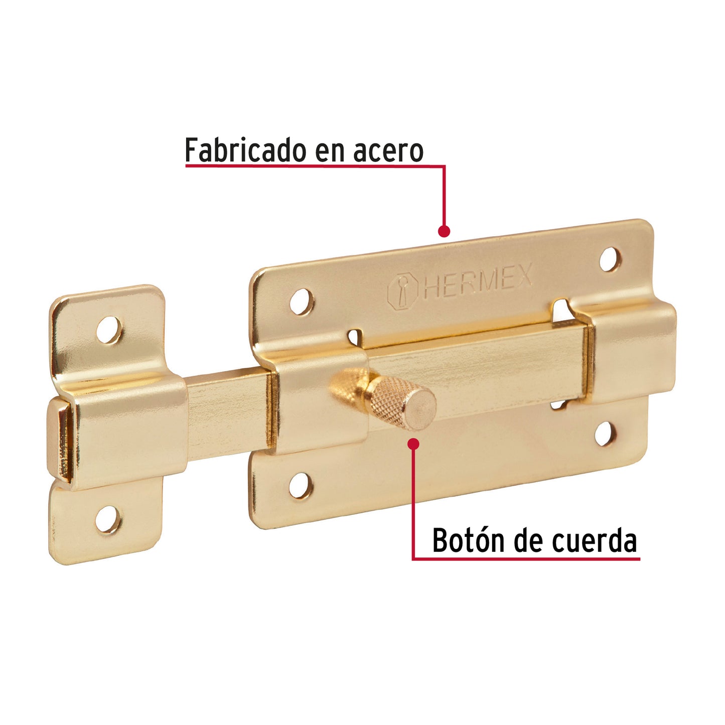 Pasador de latón, 4"