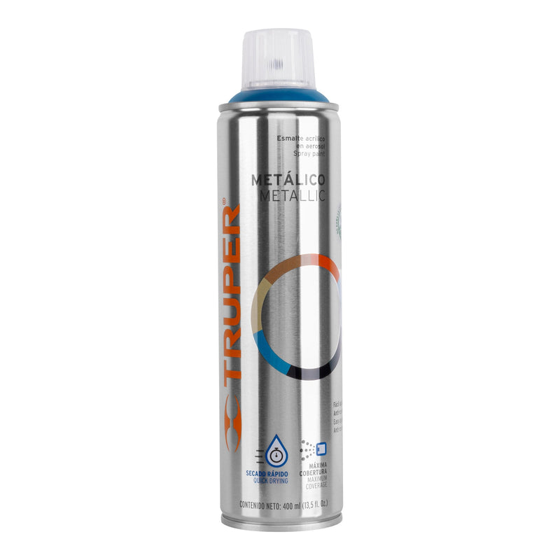 Pintura (Esmalte acrílico) en aerosol, metálica, azul