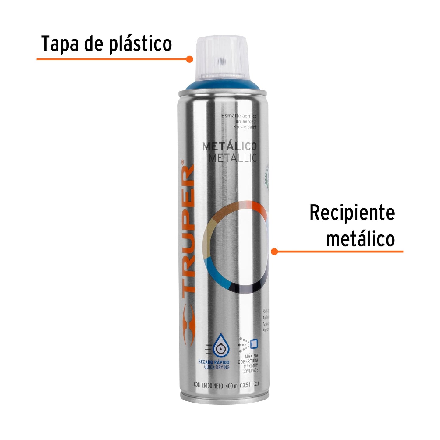 Pintura (Esmalte acrílico) en aerosol, metálica, azul