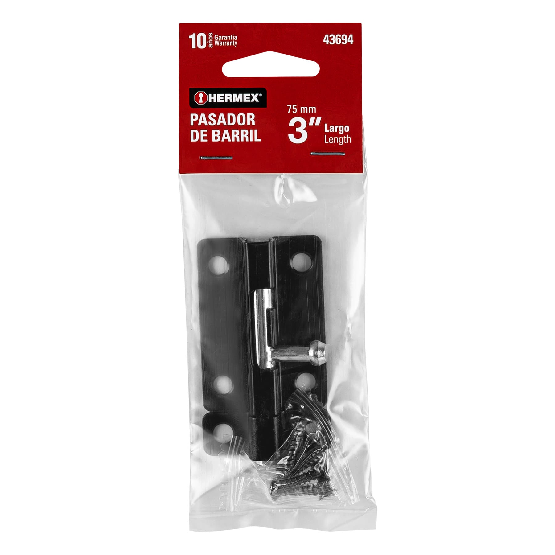 Pasador de acero negro, 3", Hermex Basic