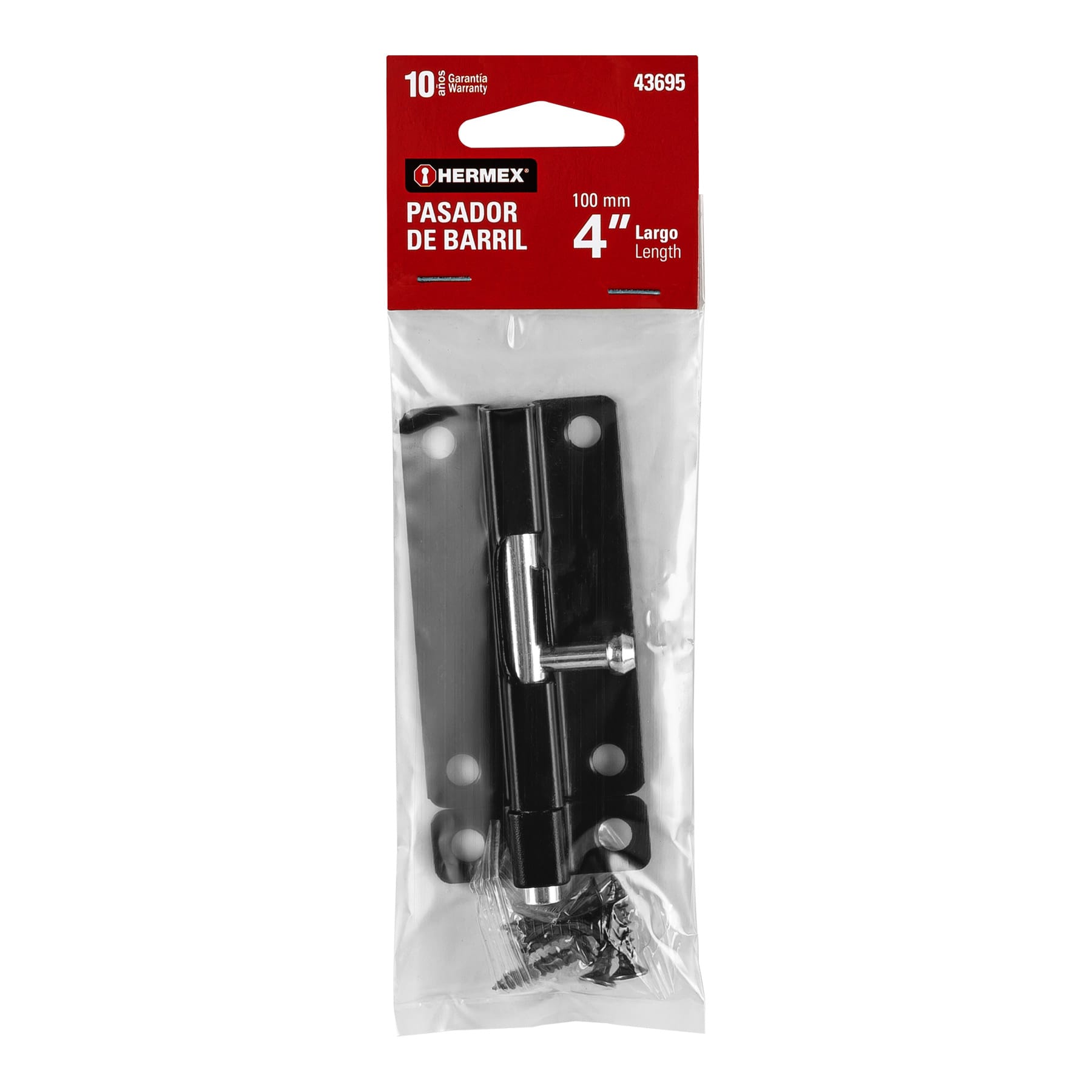 Pasador de acero negro, 4", Hermex Basic