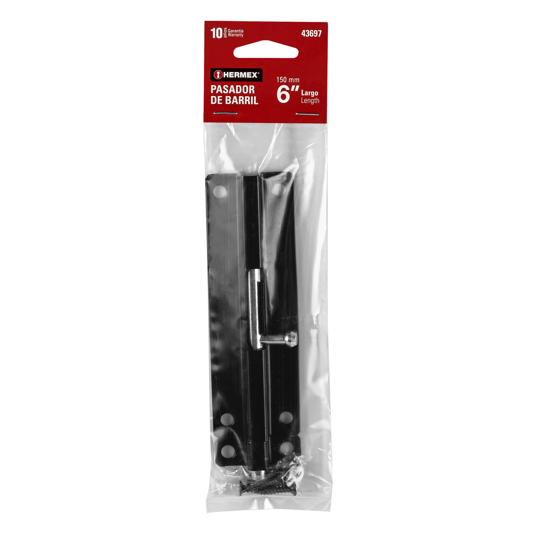Pasador de acero negro, 6", Hermex Basic