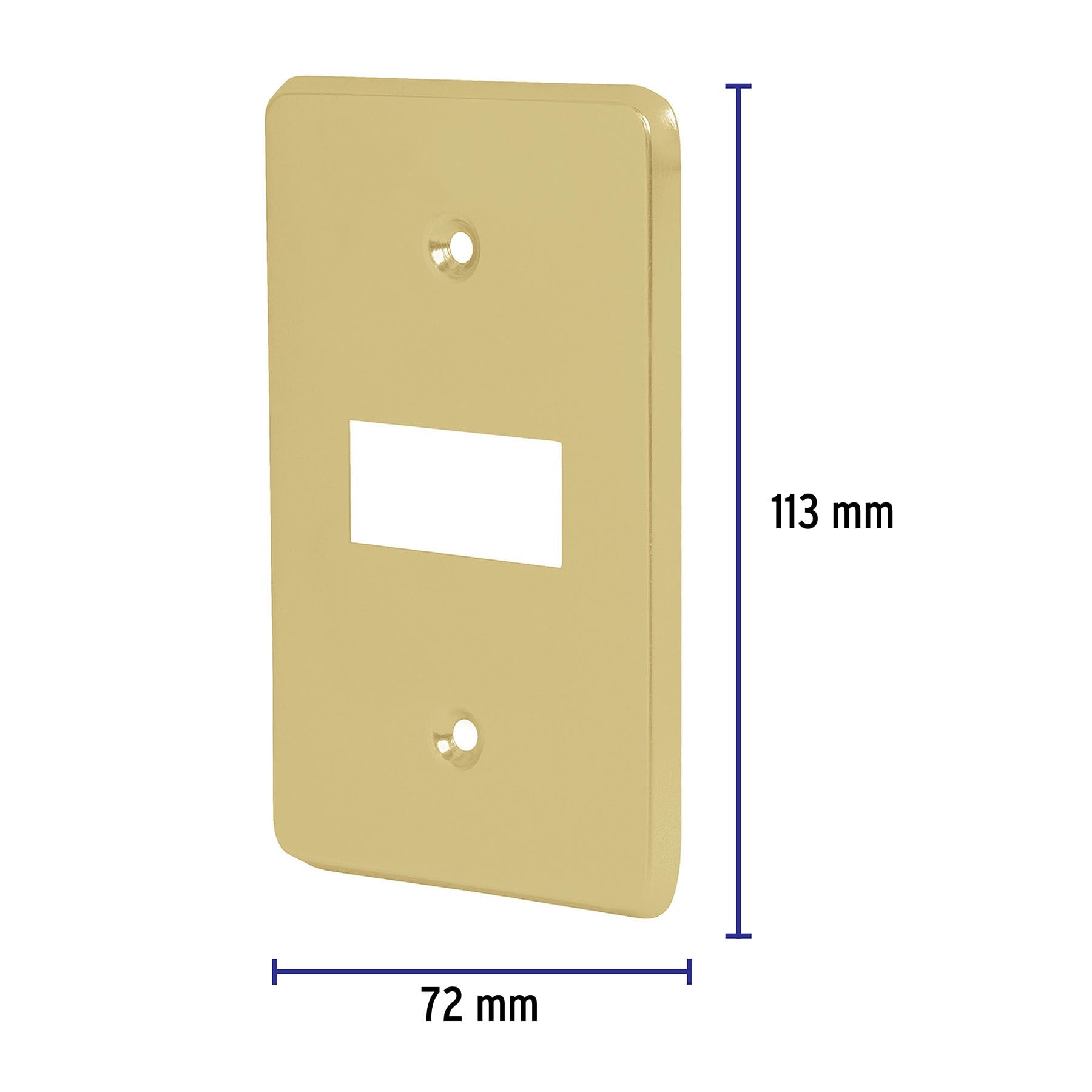 Placa 1 módulo, de aluminio, línea Económica