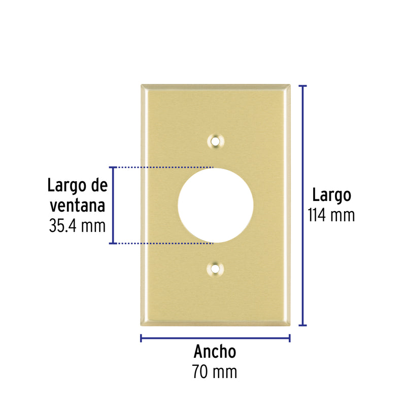 Placa para contacto redondo, de aluminio, línea Standard