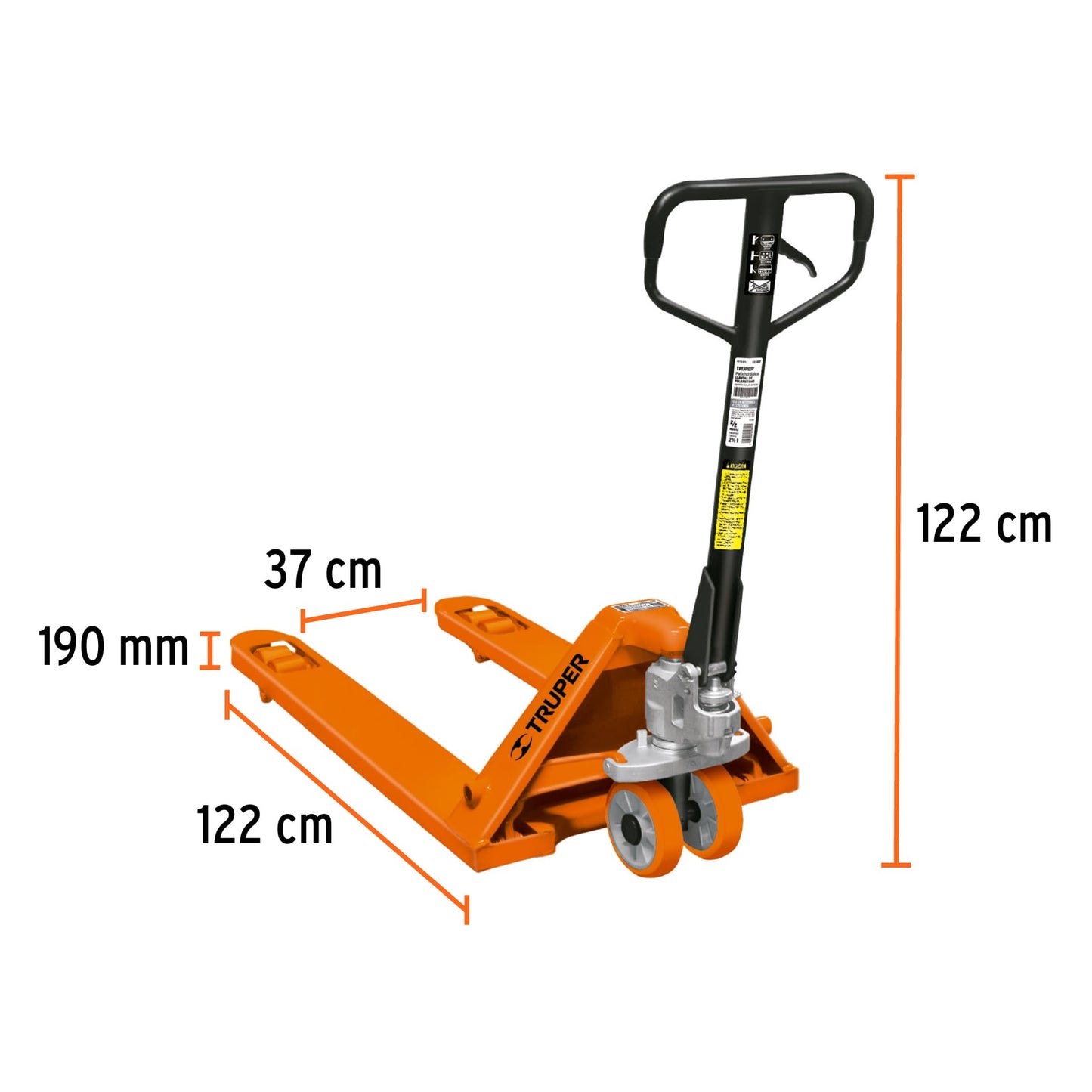 Patín traspaleta 2.5 ton. Ruedas de poliuretano