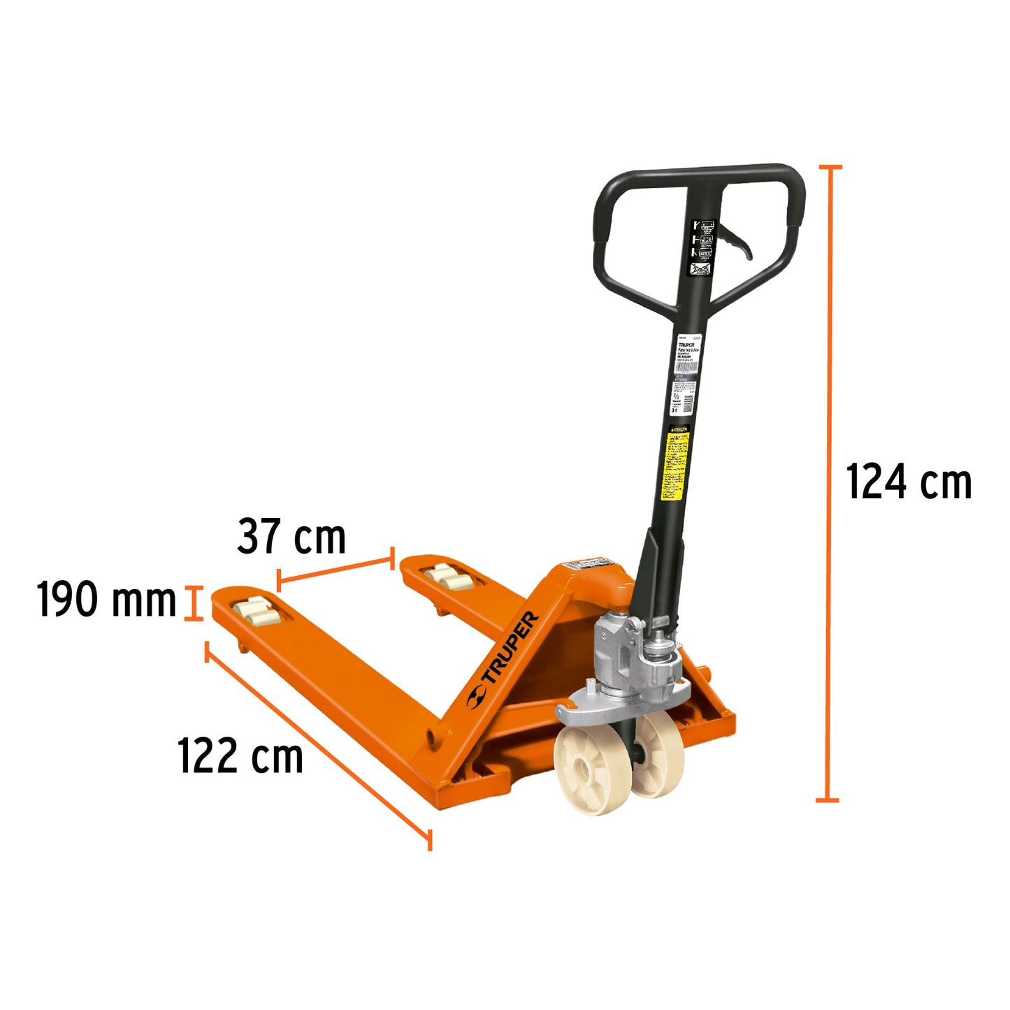 Patín traspaleta 3 ton. Ruedas de naylon