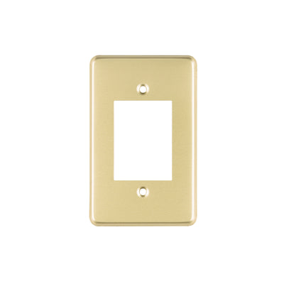 Placa 3 módulos, de aluminio, línea Económica