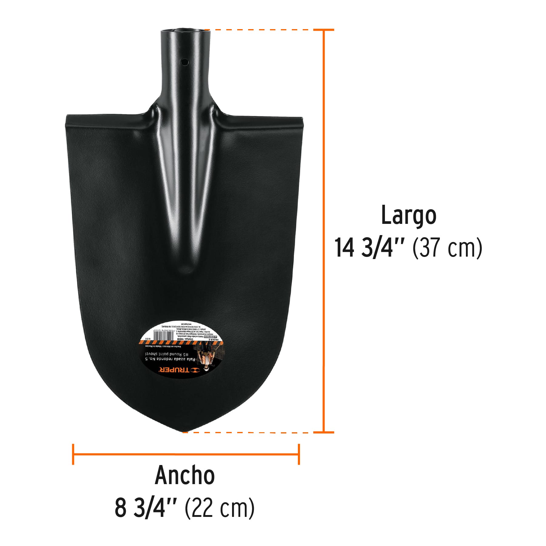 Pala azada, redonda, # 5