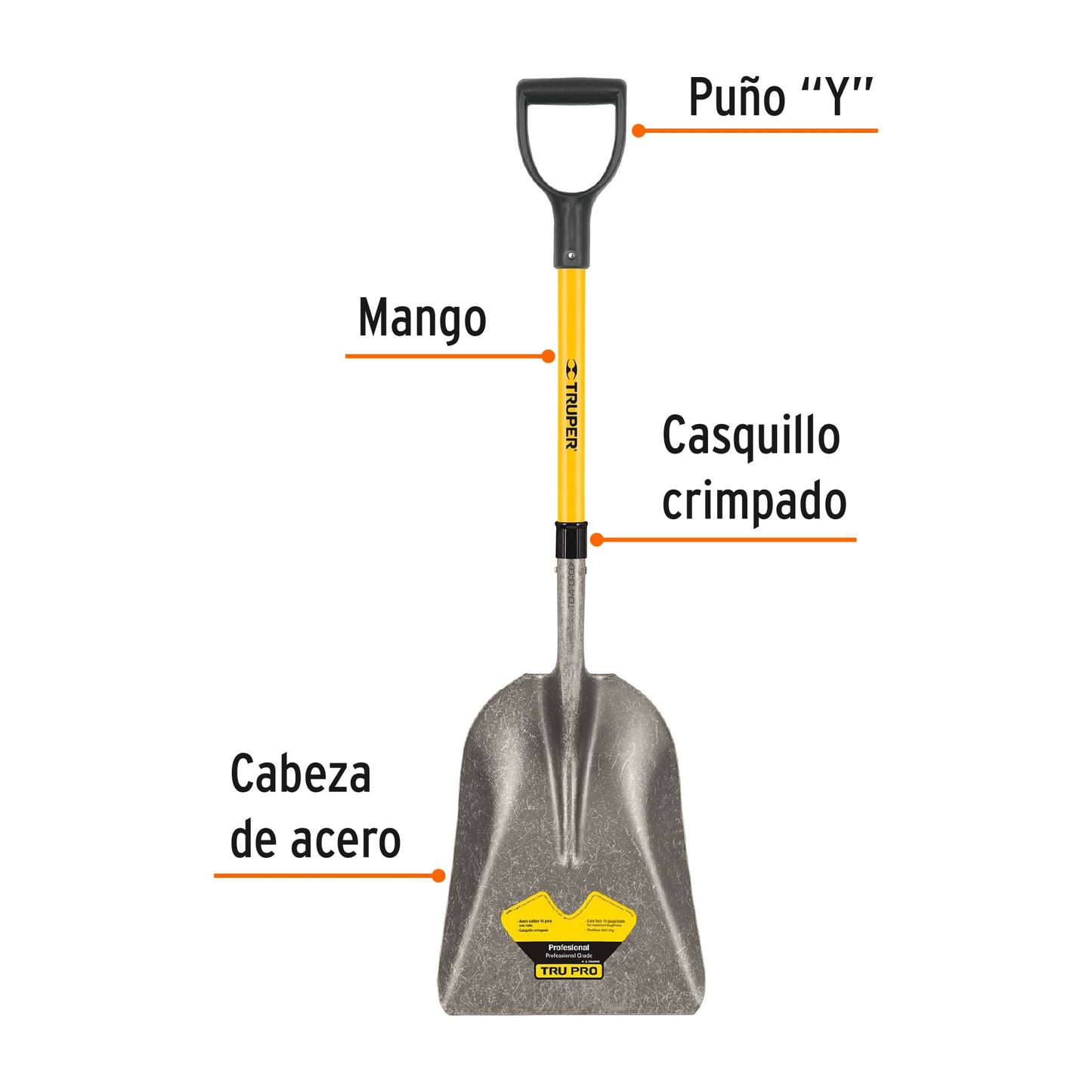 Pala tru glass carbonera, puño "y"