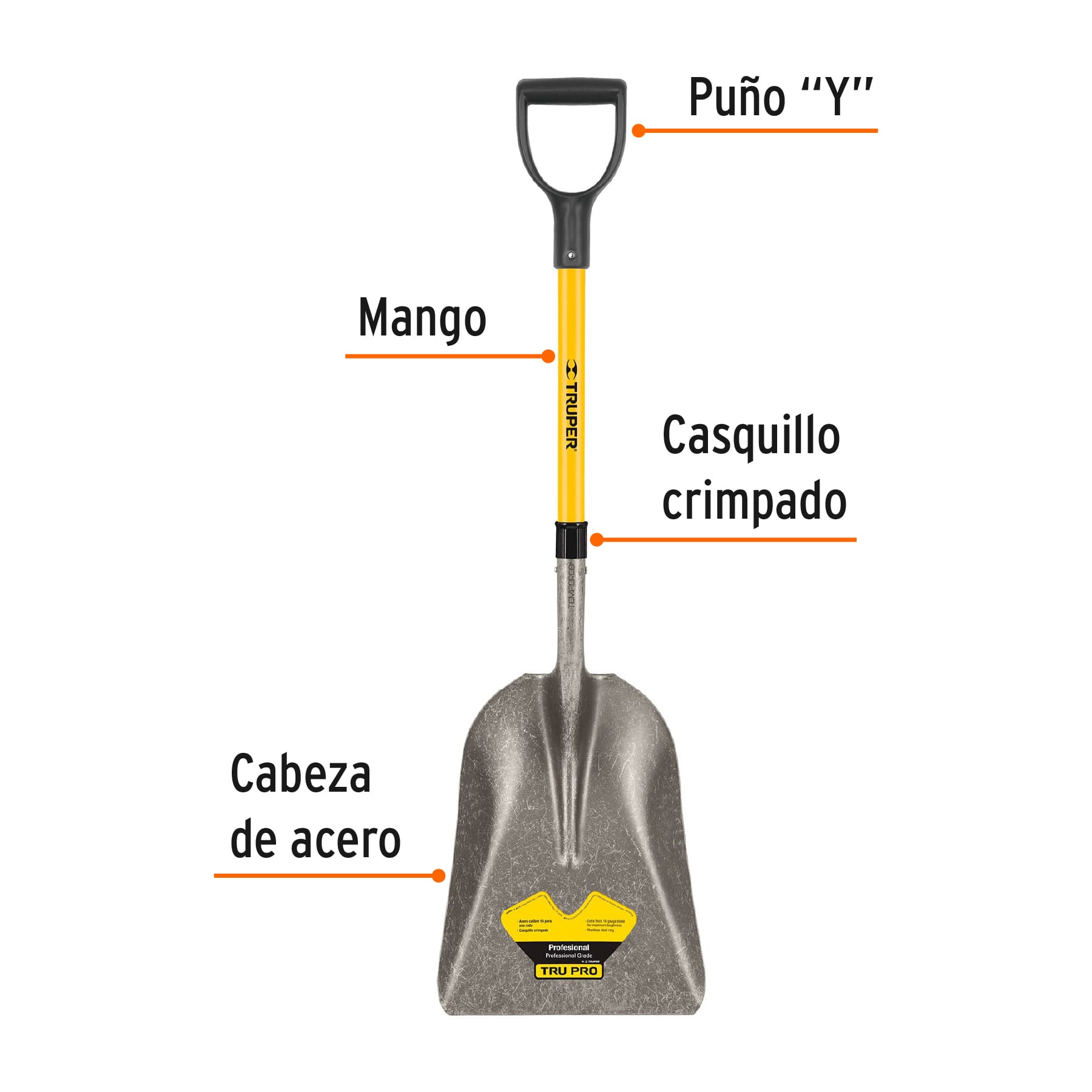 Pala tru glass carbonera, puño "y"
