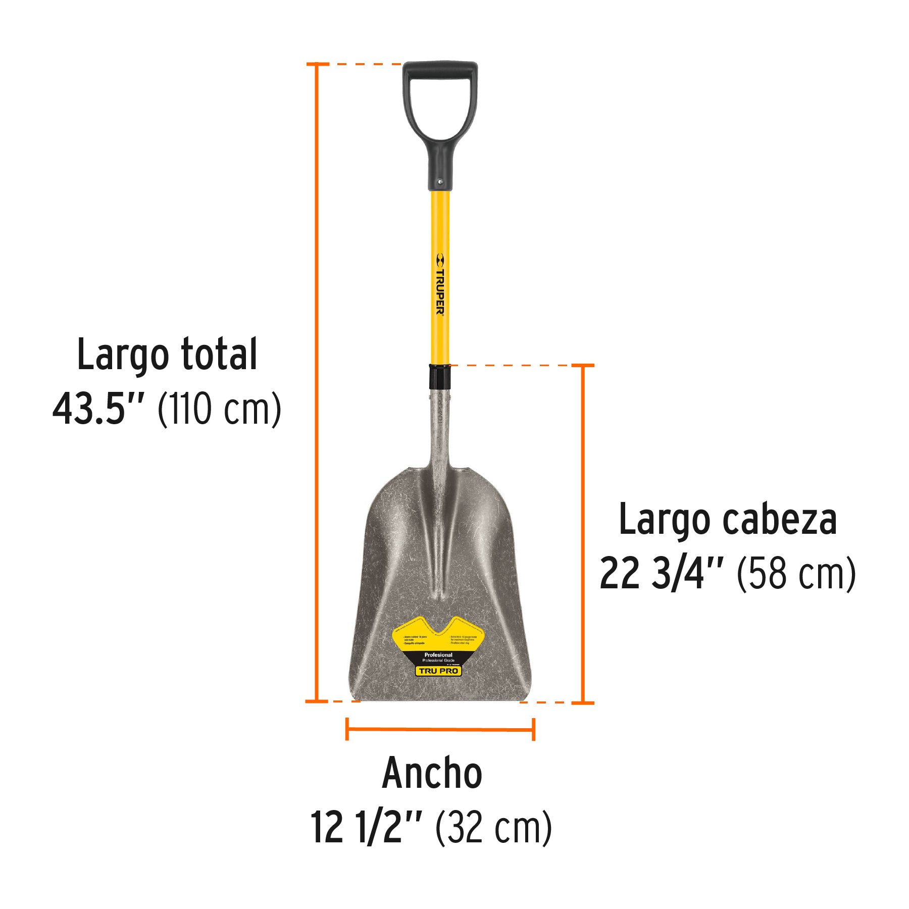 Pala tru glass carbonera, puño "y"