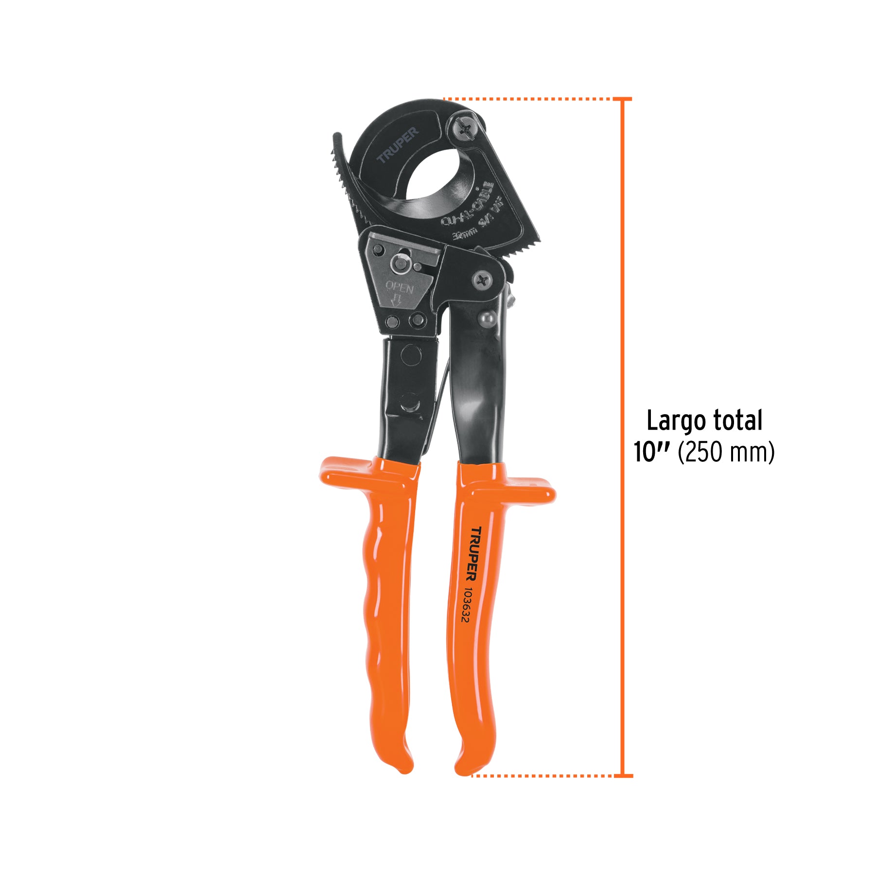 Pinzas cortacable de trinquete 10', Truper Expert