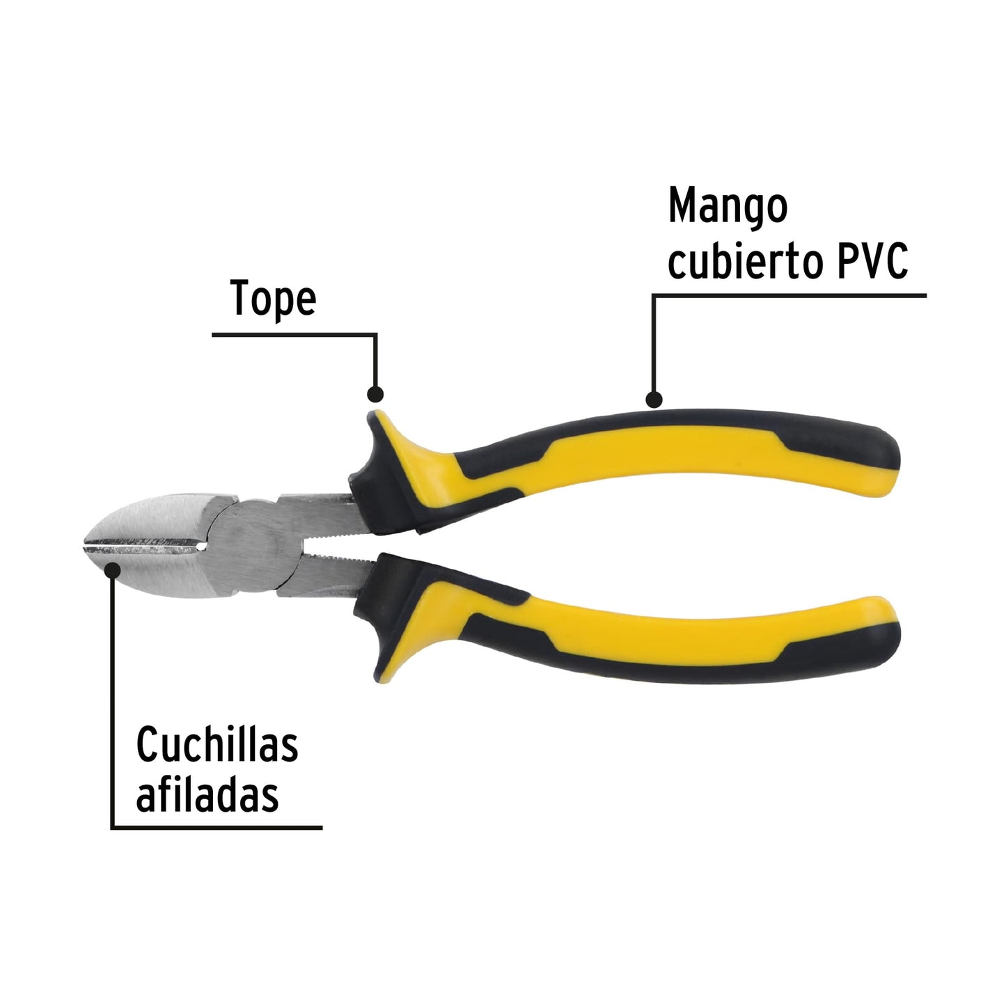 Pinza de corte diagonal 7", mango comfort grip, Pretul