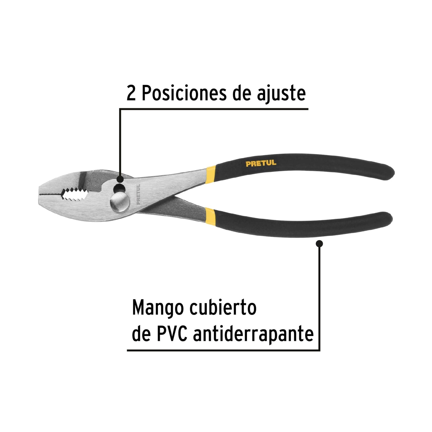 Pinza de chofer 10' mango de vinil, Pretul