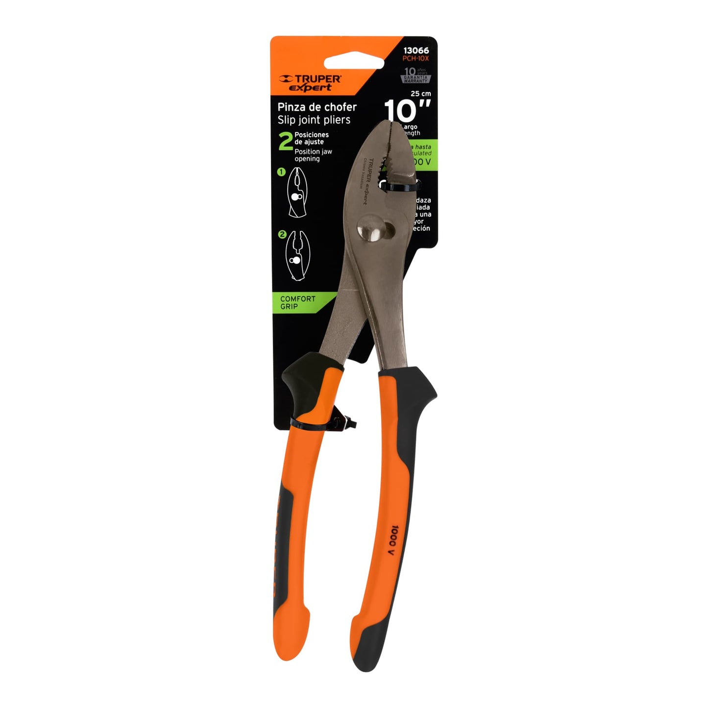 Pinzas de chofer 10", mango comfort grip