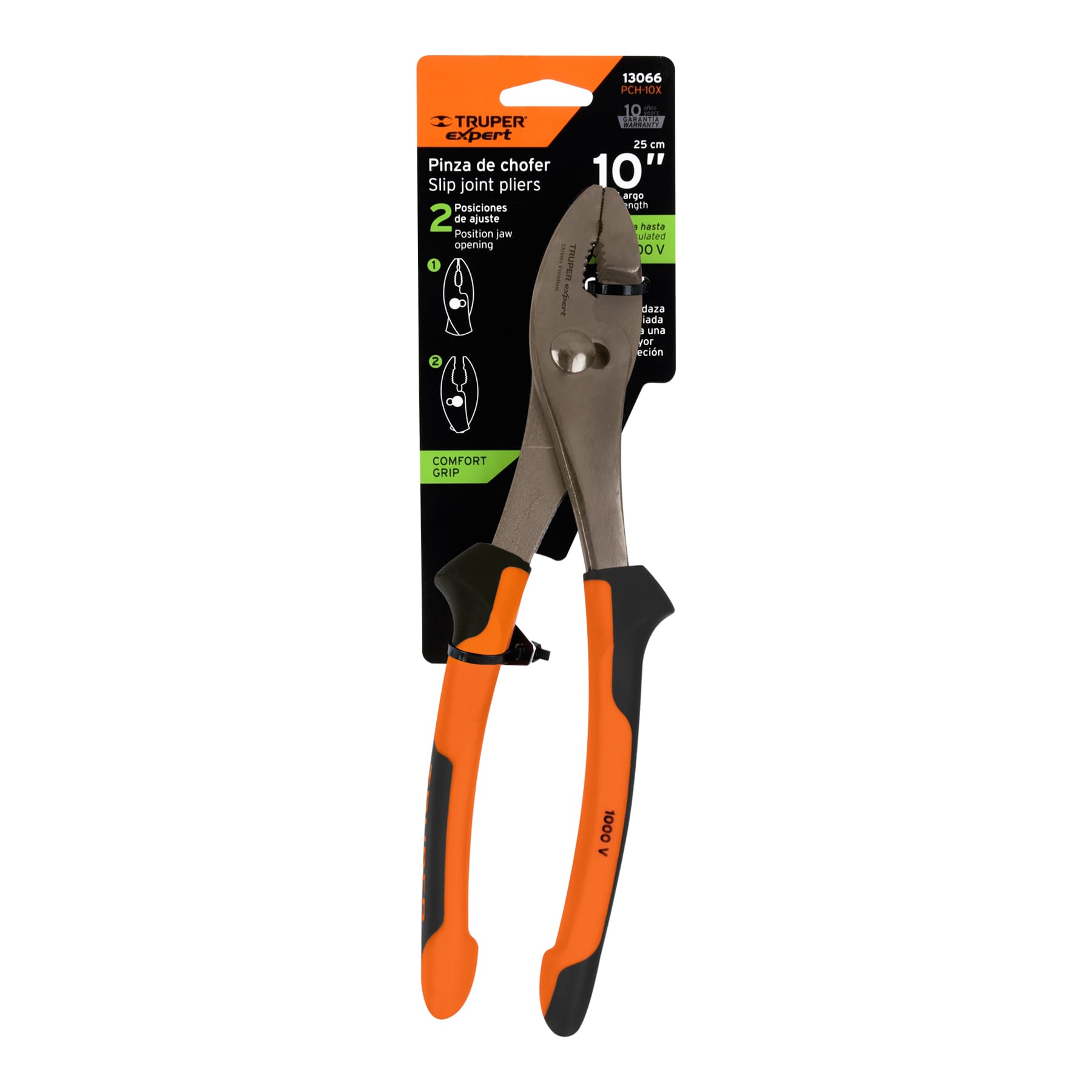Pinzas de chofer 10", mango comfort grip
