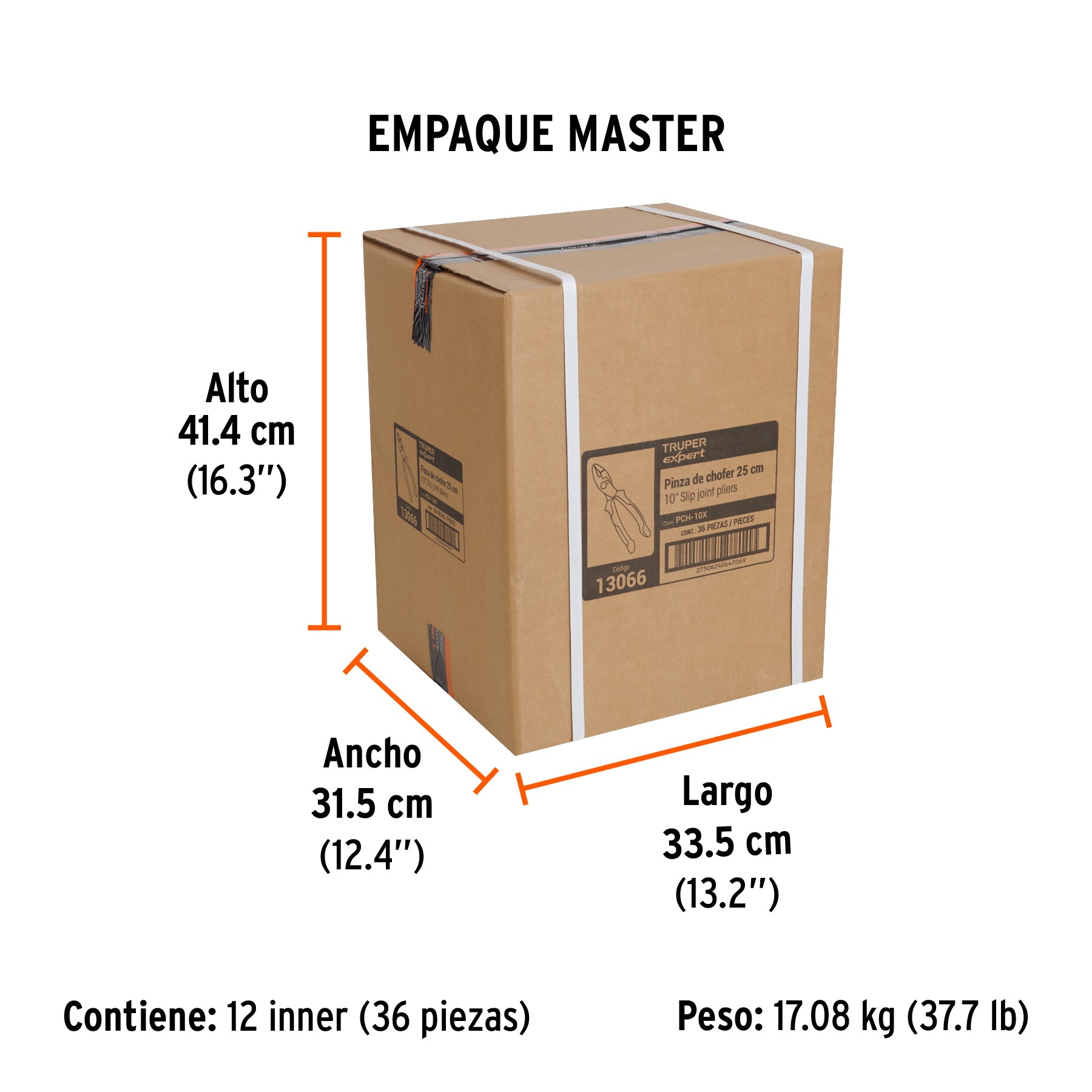 Pinzas de chofer 10", mango comfort grip
