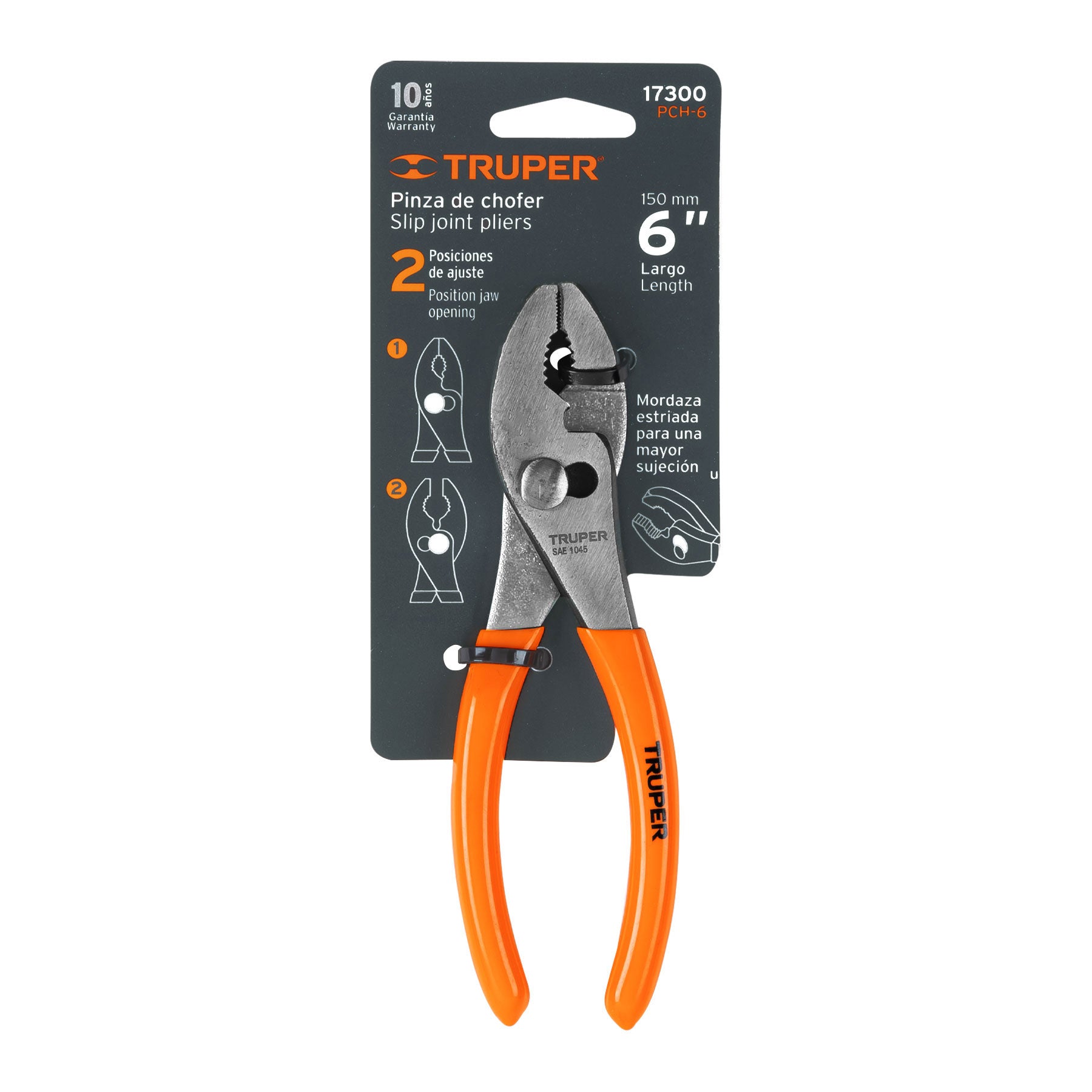Pinza de chofer 6", mango de vinil
