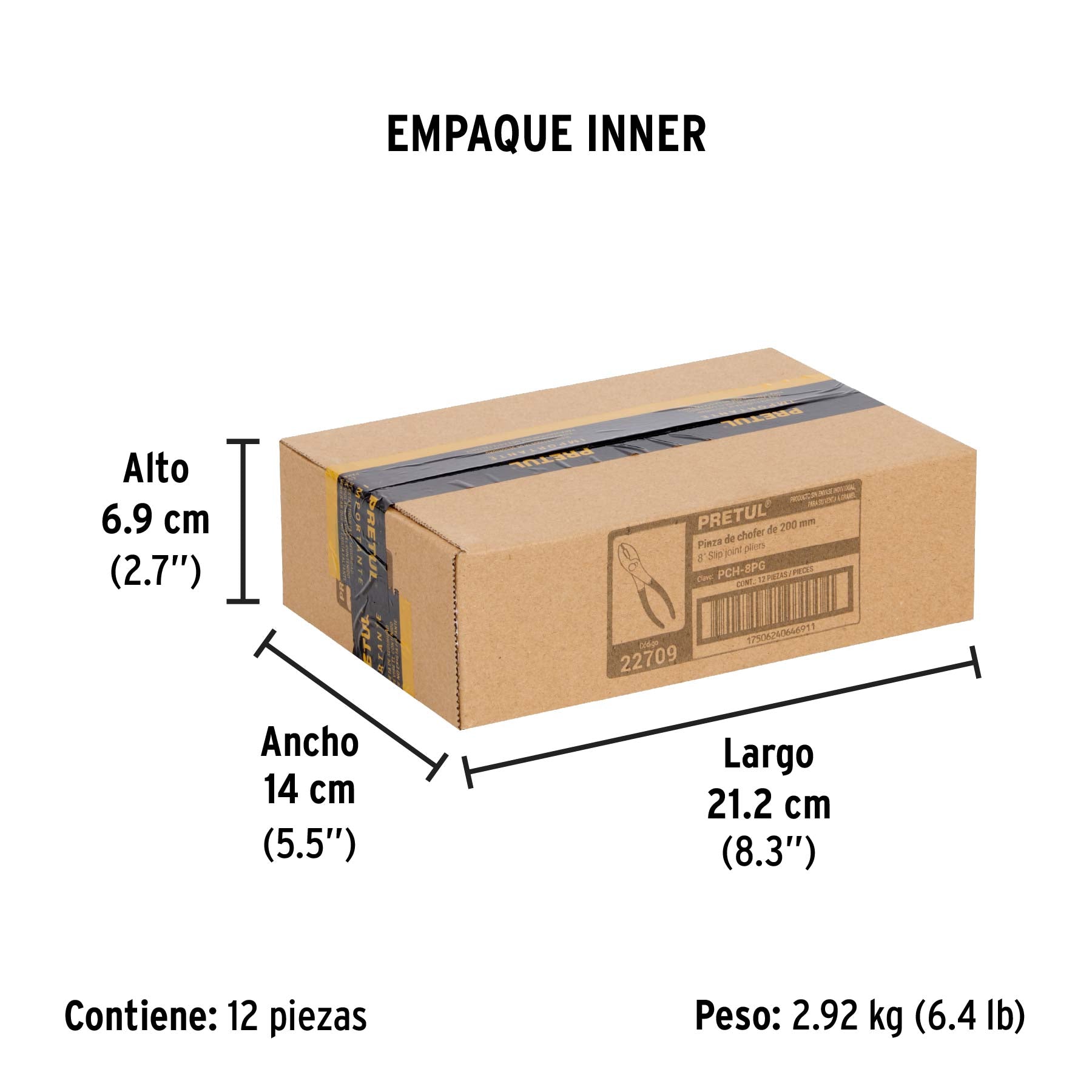 Pinza de chofer 8", Pretul a granel