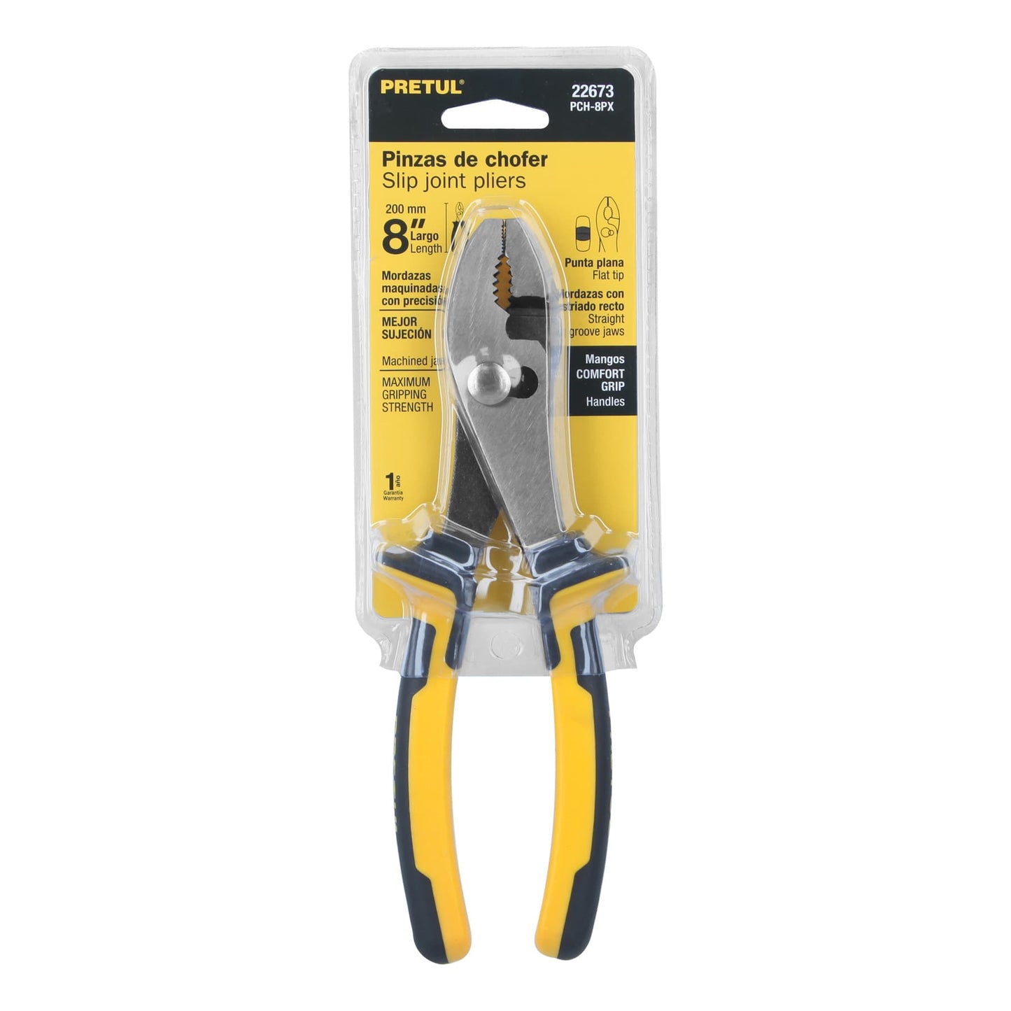 Pinza de chofer 8", mango comfort grip, pretul