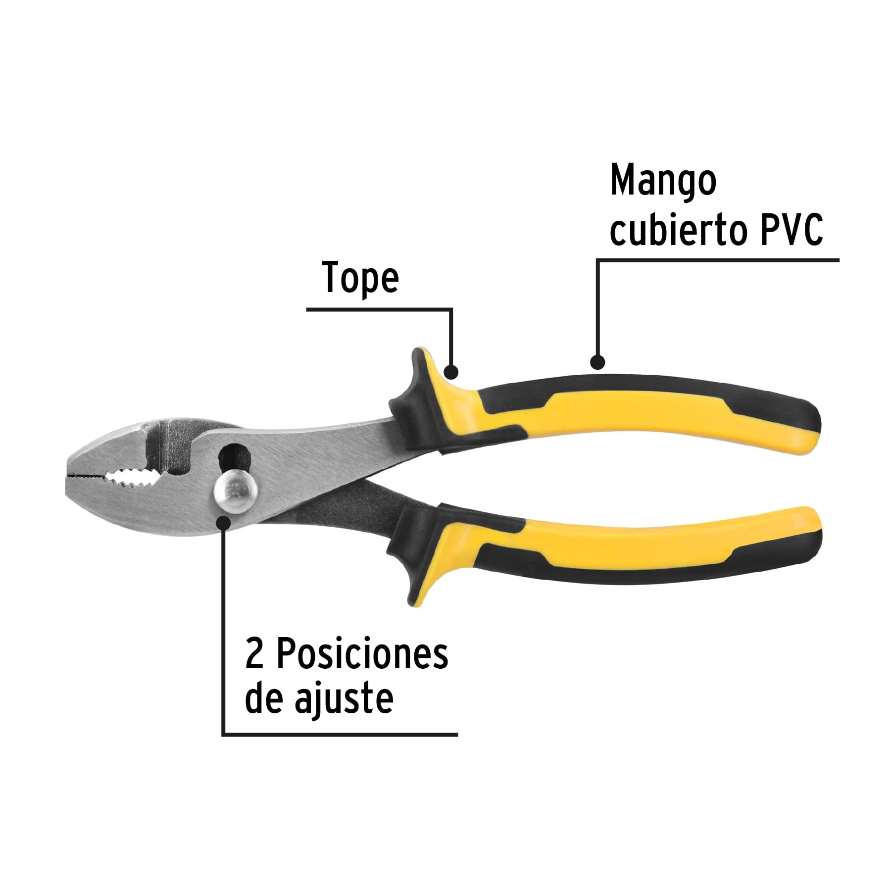 Pinza de chofer 8", mango comfort grip, pretul