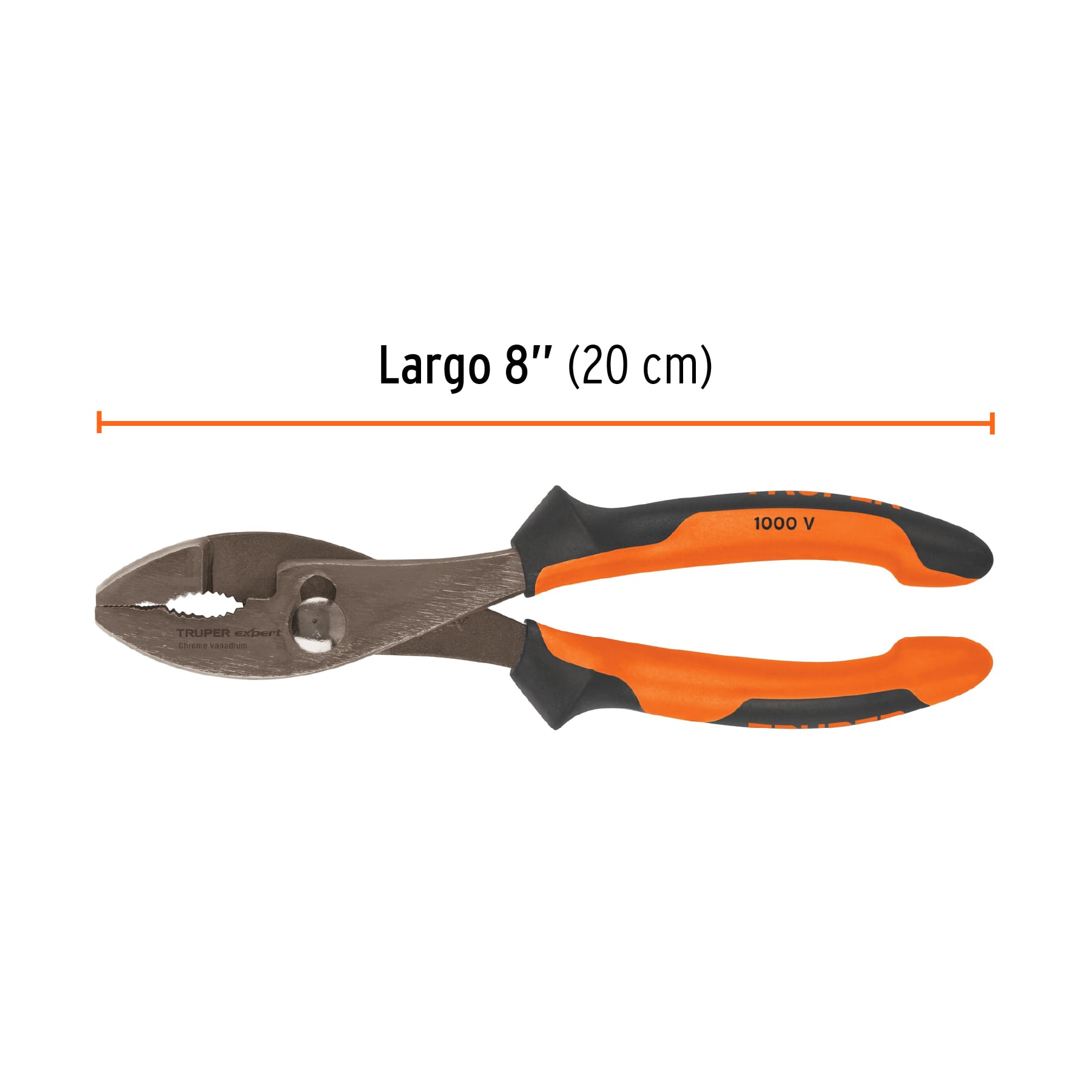 Pinzas de chofer 8", mango comfort grip