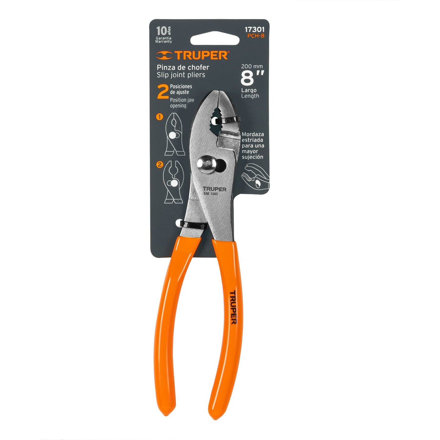 Pinza de chofer 8", mango de vinil
