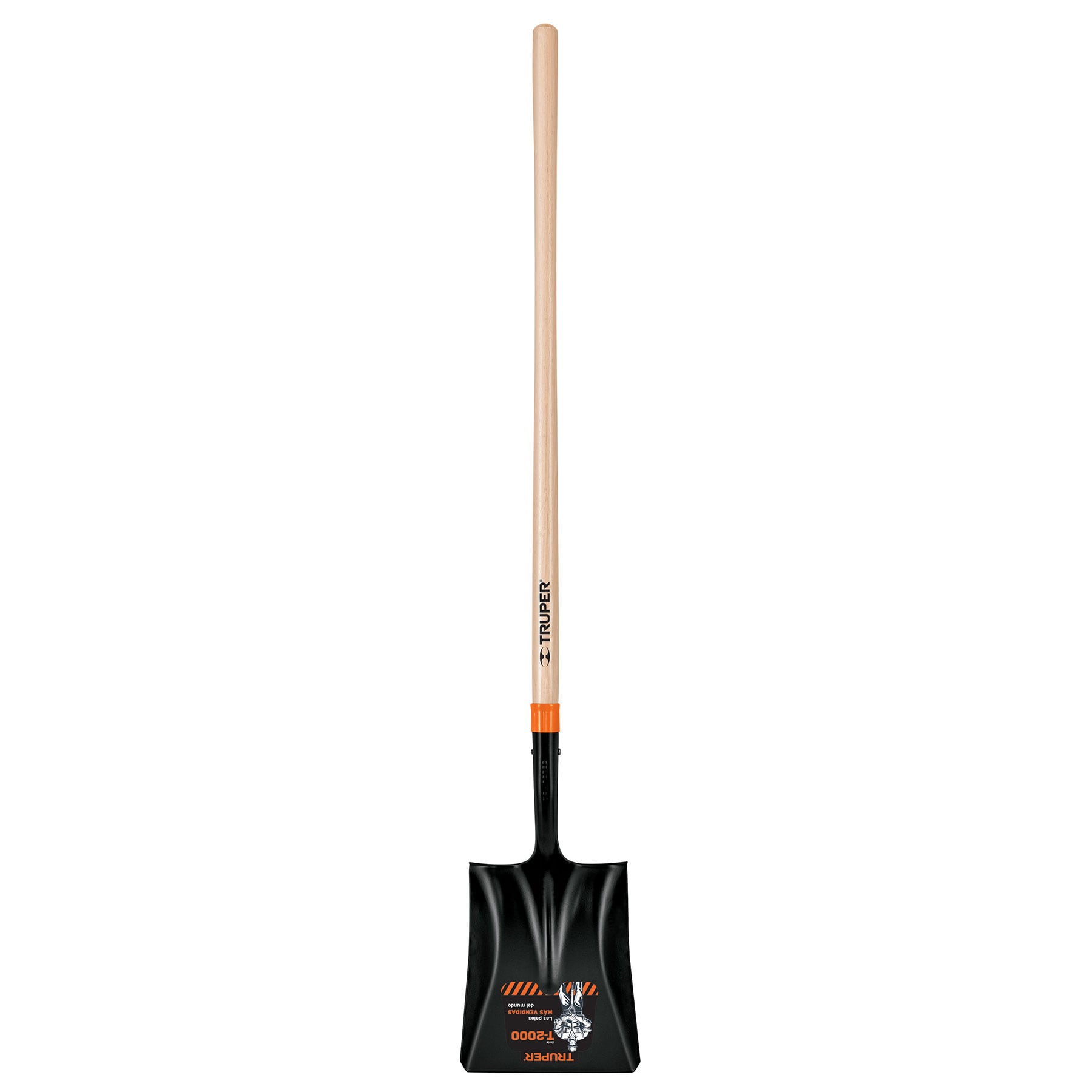Pala t-2000 cuadrada, mango largo 45"