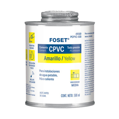 Cemento para CPVC, bote 500 ml