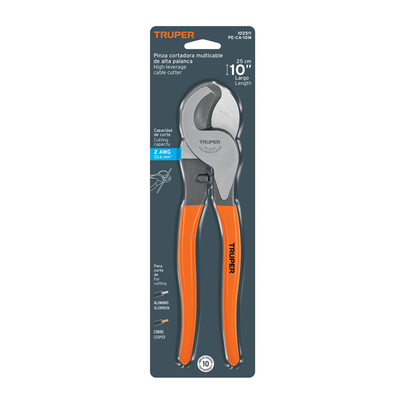 Pinza cortador multicable 10', Truper