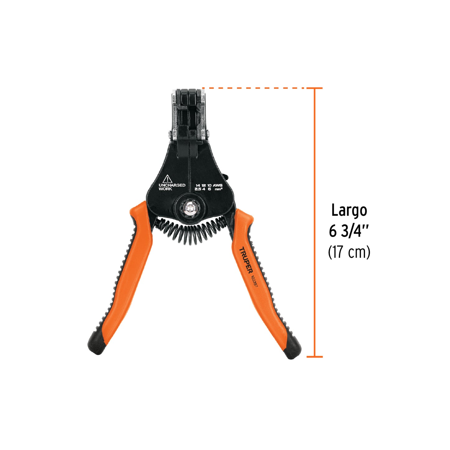 Pinza 6.5' pela cables automática, 14 a 10 AWG, TRUPER