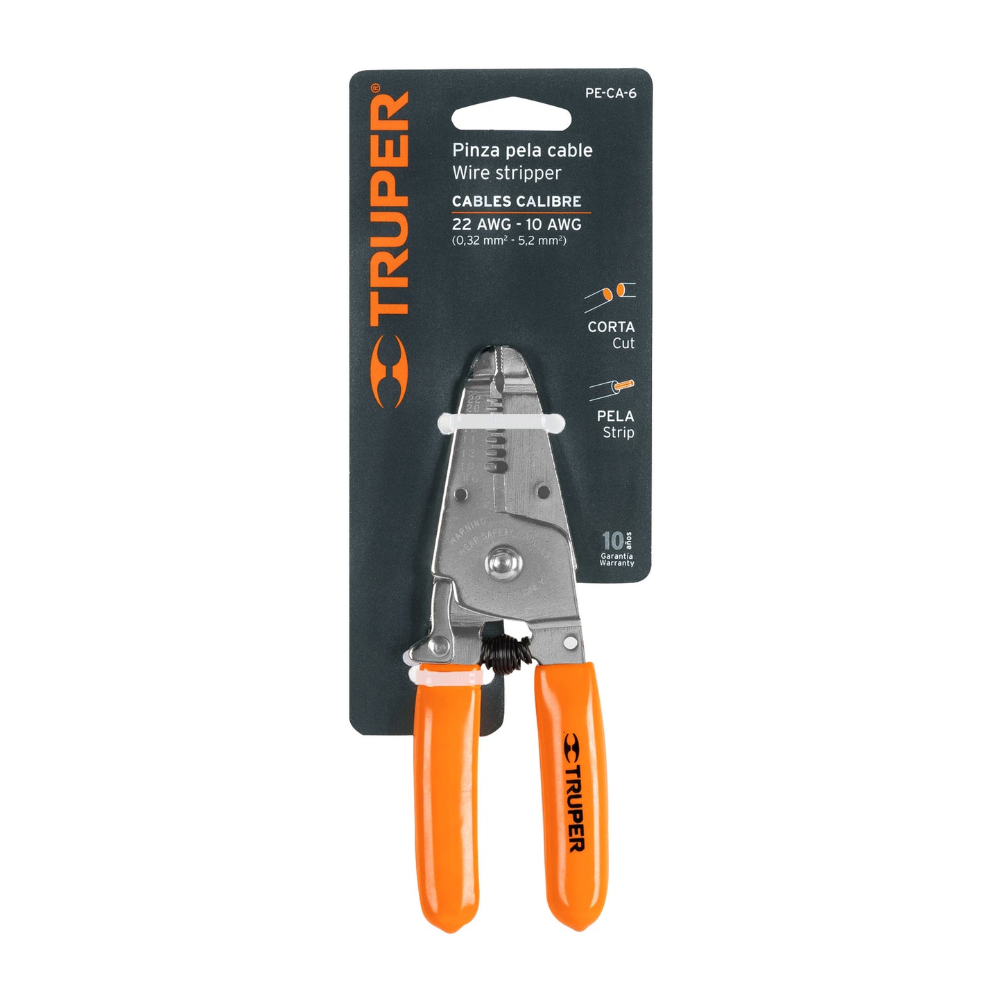 Pinza pelacables 6", 6 medidas