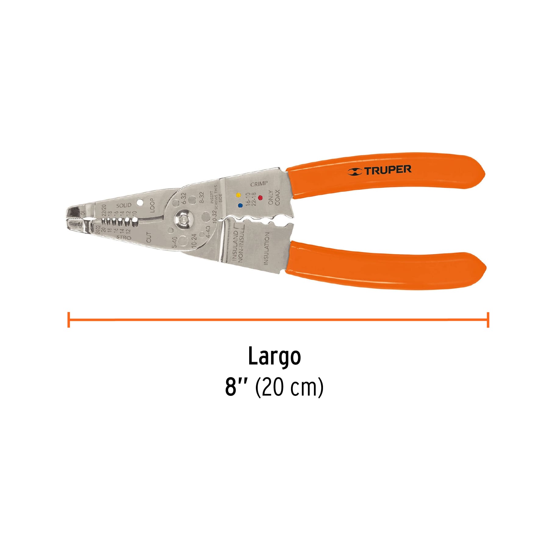 Pinza pelacables 8"