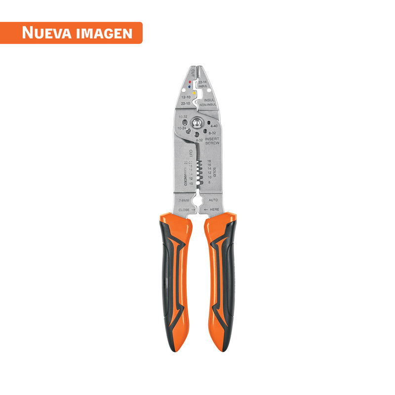 Pinza pelacables 9", 7 medidas, 4 mordazas