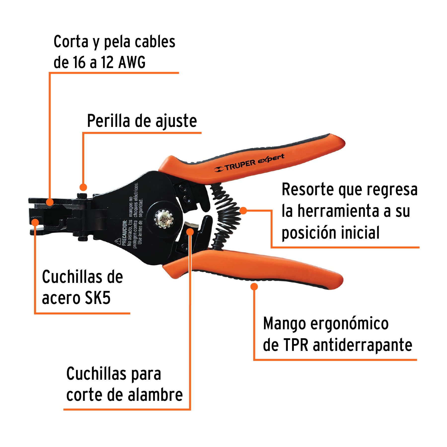 Pinza pelacables automática de precisión